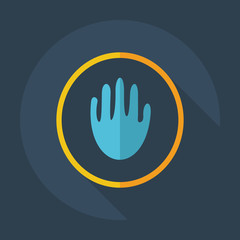 Flat modern design with shadow icons warning 