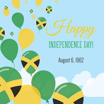 Independence Day Flat Greeting Card Jamaica Independence Day Jamaican Flag Balloons Patriotic Poster Happy National Day Vector Illustration Stock Vector Adobe Stock Independence Day Flat Greeting Card Jamaica Independence Day Jamaican Flag Balloons Patriotic Poster Happy National Day Vector Illustration Stock Vector Adobe Stock