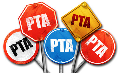 pta, 3D rendering, street signs