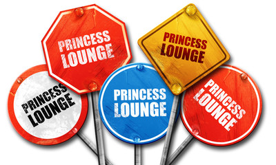 princess lounge, 3D rendering, street signs