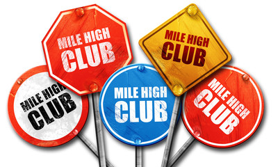 mile high club, 3D rendering, street signs