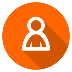 Flat dedisng round  vector person web icon