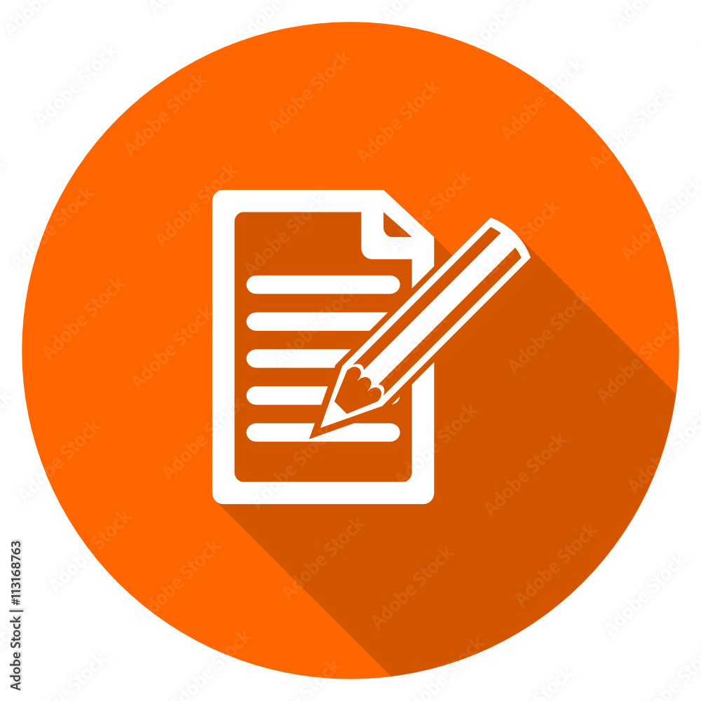 Aufkleber flat design round orange register vector icon