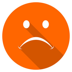 Flat design round orange cry vector icon