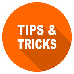 Orange flat design vector trick icon