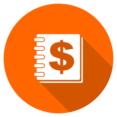 Orange flat design vector business icon