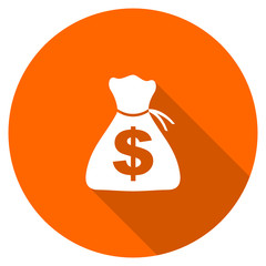 Orange flat design vector business icon