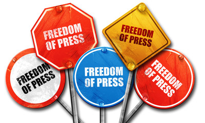freedom of press, 3D rendering, street signs