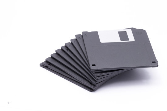 loppy Disk magnetic computer data storage support isolated over