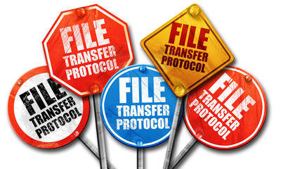 file transfer protocol, 3D rendering, street signs