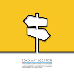 Direction arrow sign, Vector abstract background with .