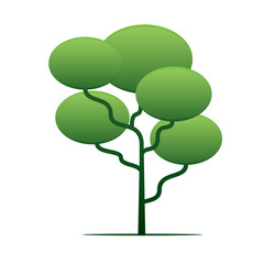 Vector tree and space for text.