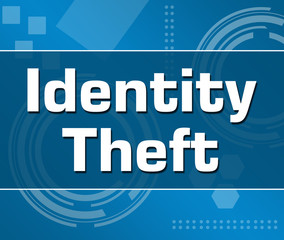 Identity Theft Abstract Blue Background Square 