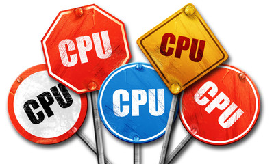 cpu, 3D rendering, street signs