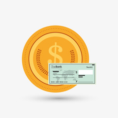 Money design. Financial item icon. White background, isolated il