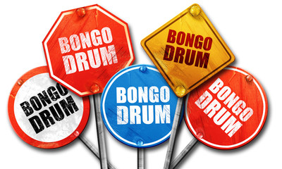 bongo drum, 3D rendering, street signs