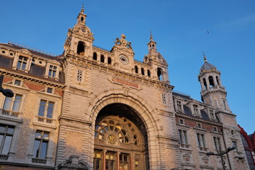 Fototapeta na wymiar Antwerpen, Gare d'Anvers, Belgique.