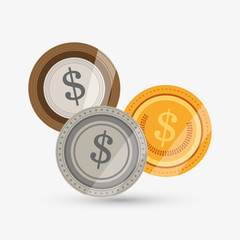 Money design. Financial item icon. White background, isolated illustartion