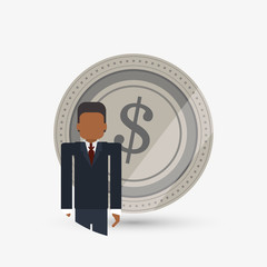 Money design. Financial item icon. White background, isolated illustartion