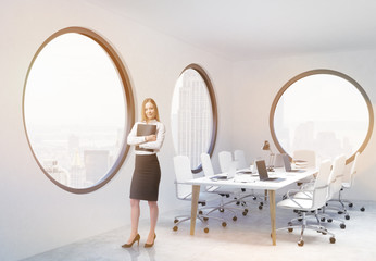 Businesswoman in conference room