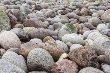 the stones on the seashore