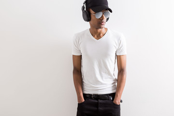 Guy listening to music