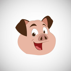 Animal design. pig icon. Isolated illustration, white background