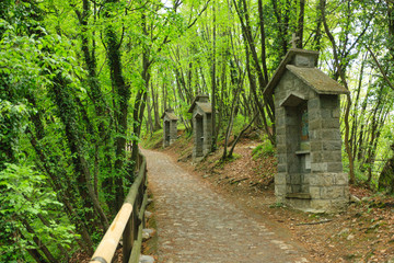 Stations along way of the cross