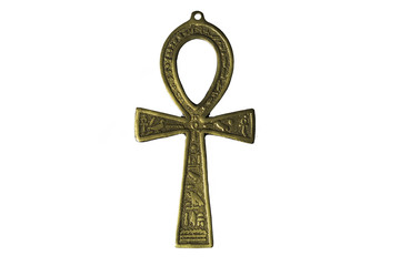 Egyptian symbol of life Ankh isolated on white