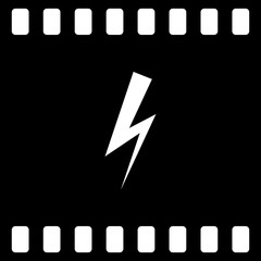 High voltage vector icon