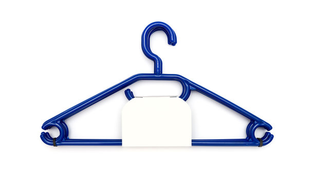 pack of new clothes hanger isolated on white background