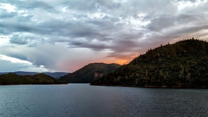 Oroville lake sunset 061101