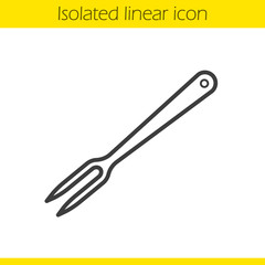 Carving fork linear icon