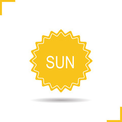 Sun sticker icon