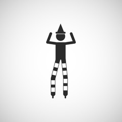 clown on stilts icon