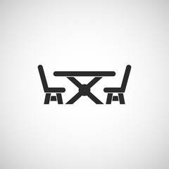 chair and tables icon