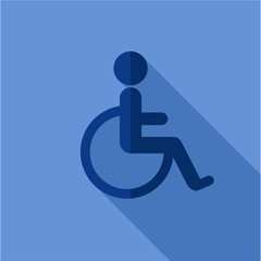 Знак, символ, человек в инвалидной коляске.