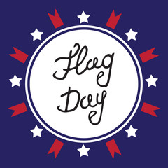 Vector illustration of Flag day