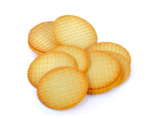 biscuits on white background