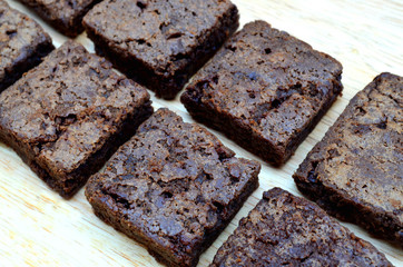 Delicious and soft fresh homemade brownie chocolate