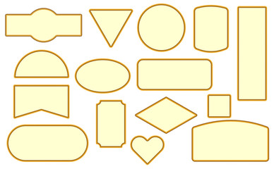 Set of Rope Frame design elements on white background, Vector EPS 10