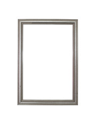 Vintage of old picture frame isolated on white background.