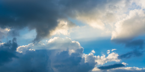 Naklejka na ściany i meble blue sky and white clouds on day time for background usage.