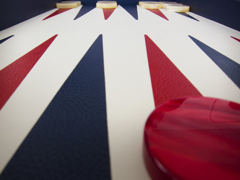 Close up of backgammon board