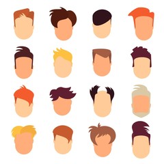 set of hairstyle man