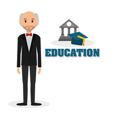 Education design. University icon. Colorfull and isolated illust