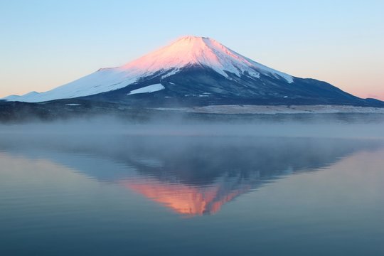 山中湖と富士山
