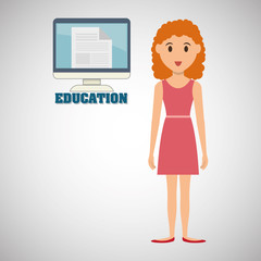 Education design. University icon. Colorfull and isolated illust