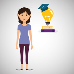 Education design. University icon. Colorfull and isolated illust