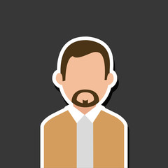 Financial item design. businessman icon. Flat illustration, vect